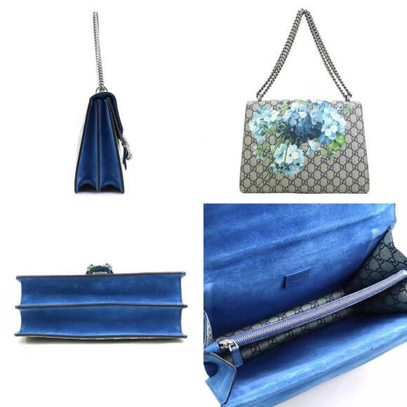 GUCCI Authentic Blue Canvas Shoulder Bag - Picture 2 of 5